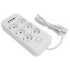 6 Way Power Strip with 4 USB and 1 Type C Port Europn Standard Power Socket with   2 Meter Cable