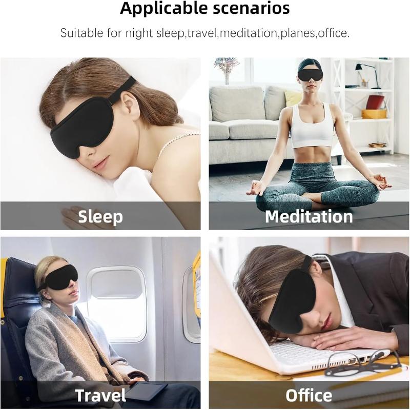 3D Contoured Eye Mask – Breathable & Ultra-Comfortable For Deep Sleep | Blocks Light Without Pressure On Eyes