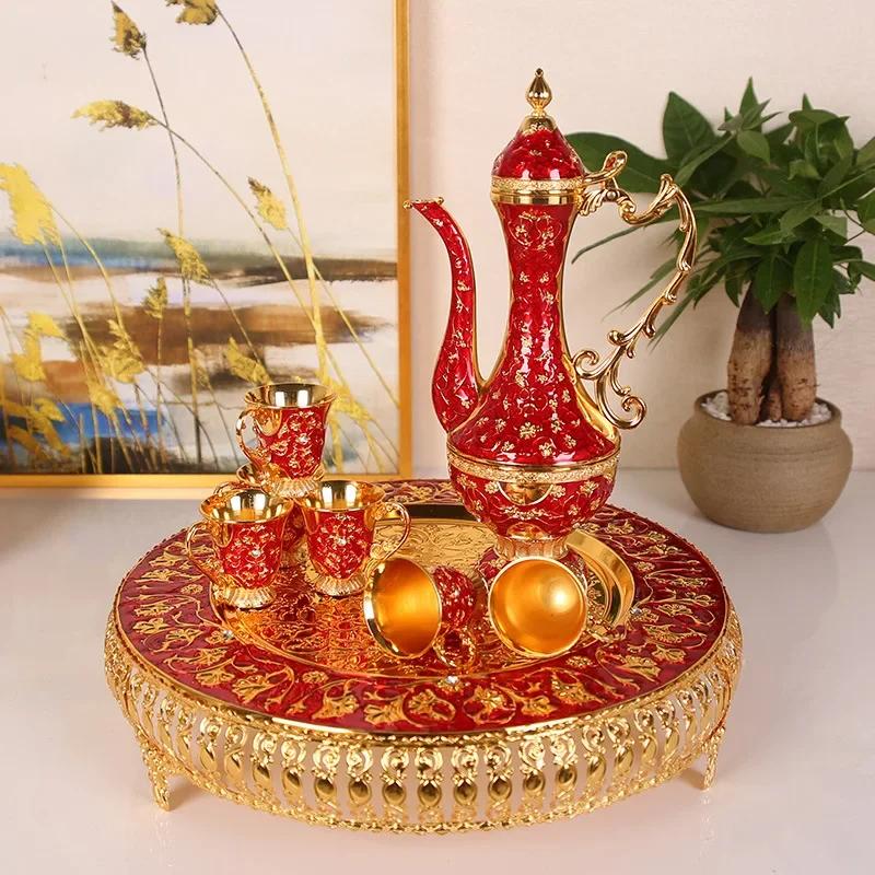 

Старинные придворные изделия из жести ретро винный кувшин винный бокал русский европейский набор подарочная коробка винный отдел