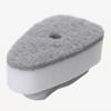 2-In-1 Plate Kitchen Cleaning Brush Removable Head Sponge Tools Dish Long Handle Scrubber Dispenser Pot Sink Household