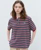 Nounbeleo Multi Stripe Collar T-Shirt [Knss07Ts01]_Burgundy