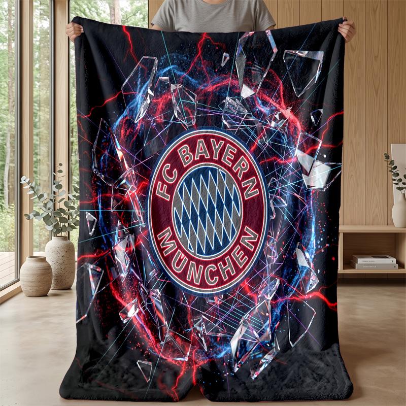 Bayern Munich Theme Blanket Soft Flannel Blanket Plush Throw Blanket Cozy Sofa Bed Blanket for Home Decor