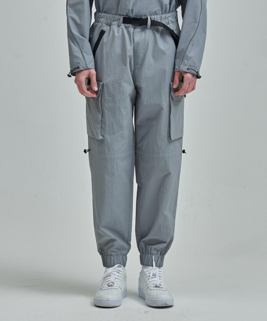 ZENSAI Belted Cargo Pants Grey
