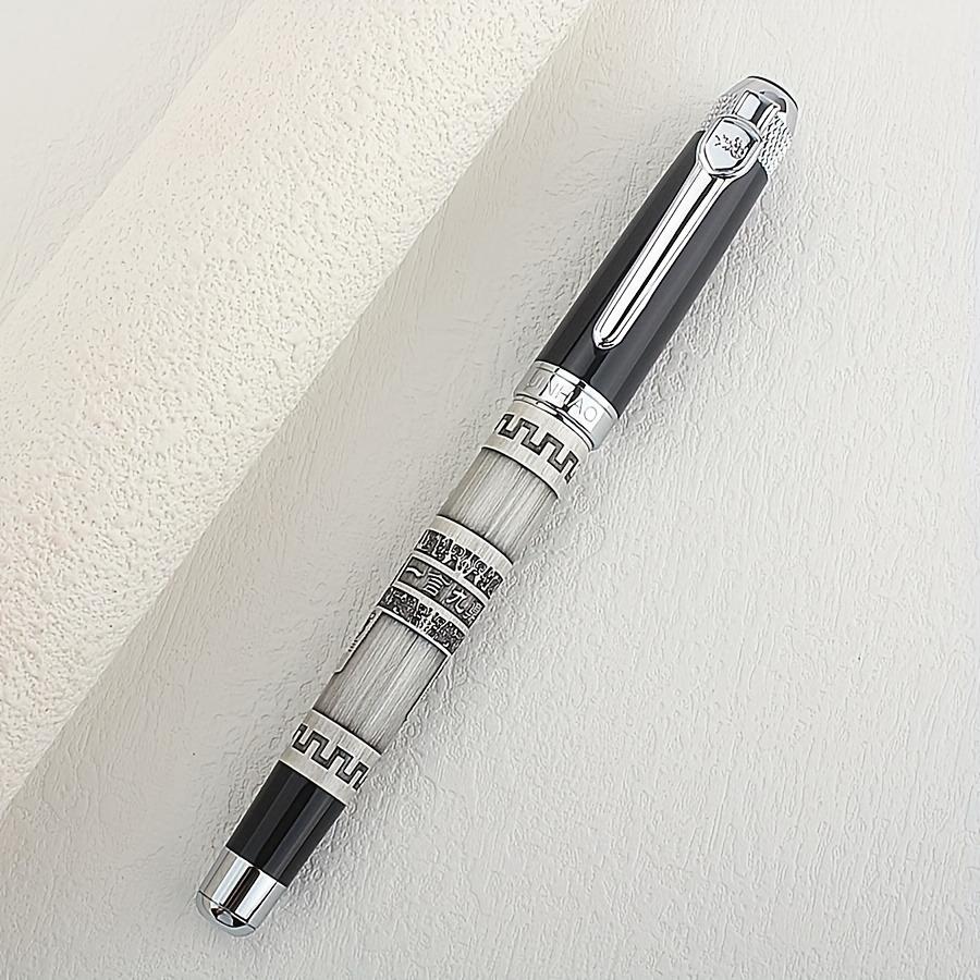 Classic and elegant writing fountain pen with smooth tip, calligraphy pen, high-quality metal signature pen