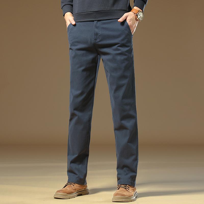 2024 Autumn And Winter New Casual Pants For Men, High-End Slim Fit Business Loose Straight Leg Trousers, Versatile Long Pants