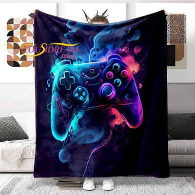 Game Controller Blanket Ultra Lightweight Soft Plush Flannel Throws Blanket for Sofa Bed Couch Best Office Gifts