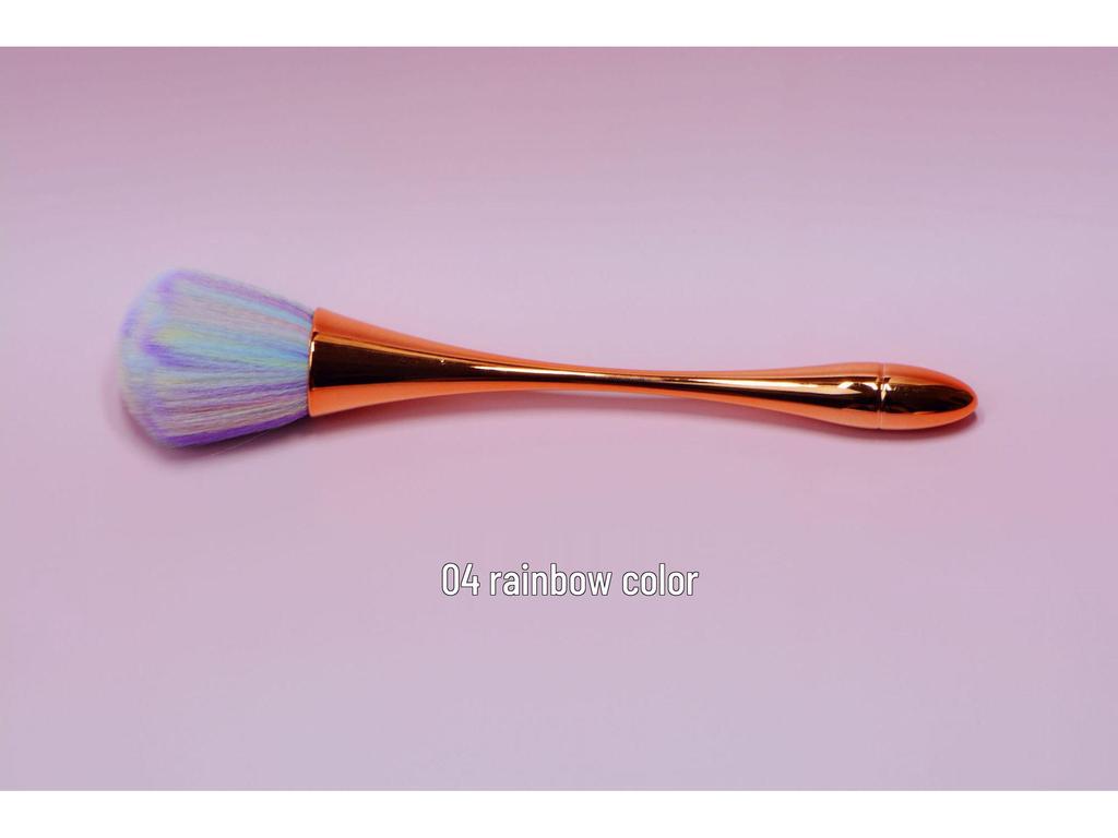 Nail Art Dust Removal Brush - Colorful Small Waist Design for Cleaning and Loose Powder Application