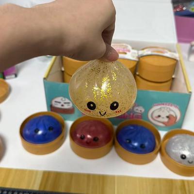 Glitter Dumpling, Glitter Dumpling Squishy Box Dumplings Squishy Anxiety Relief Fidget Soft Squeeze Decompression Dough