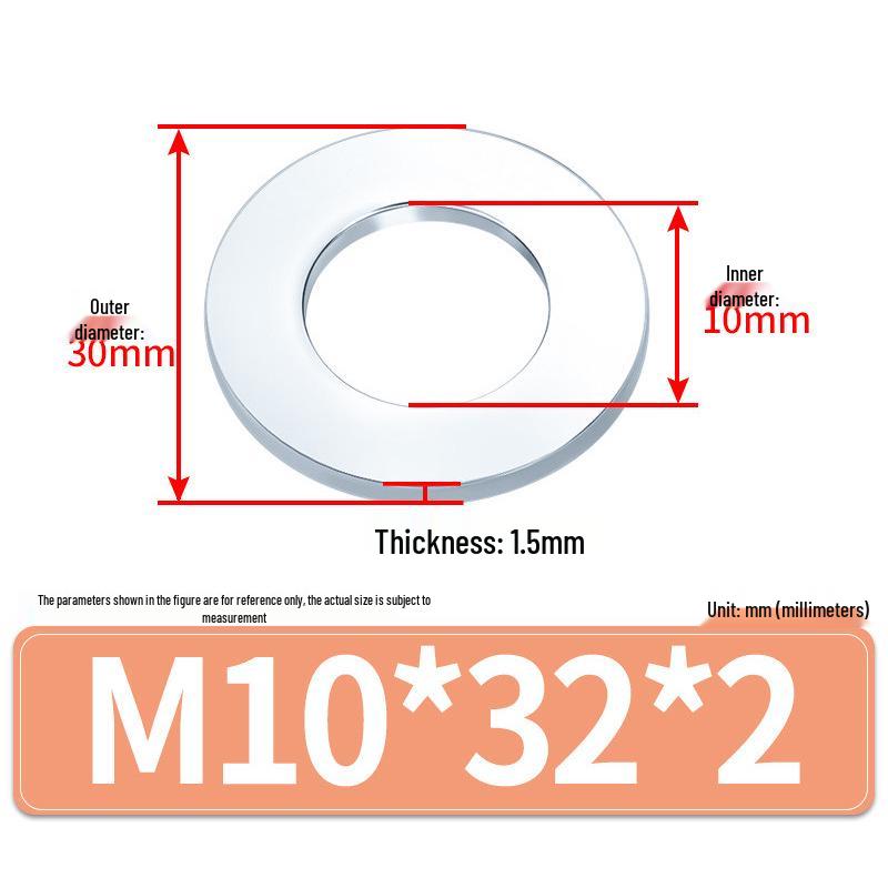 Extra Large Galvanized Metal Flat Washers - Sizes M1.6 to M14