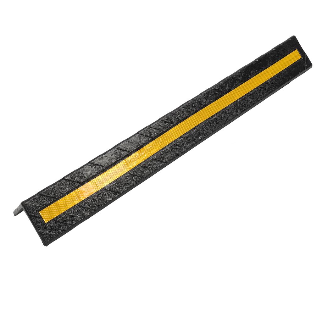 Garage Wall Corner Guard 80cm Long Rubber Compression Resistant Reflective Wall Edge Protector Black