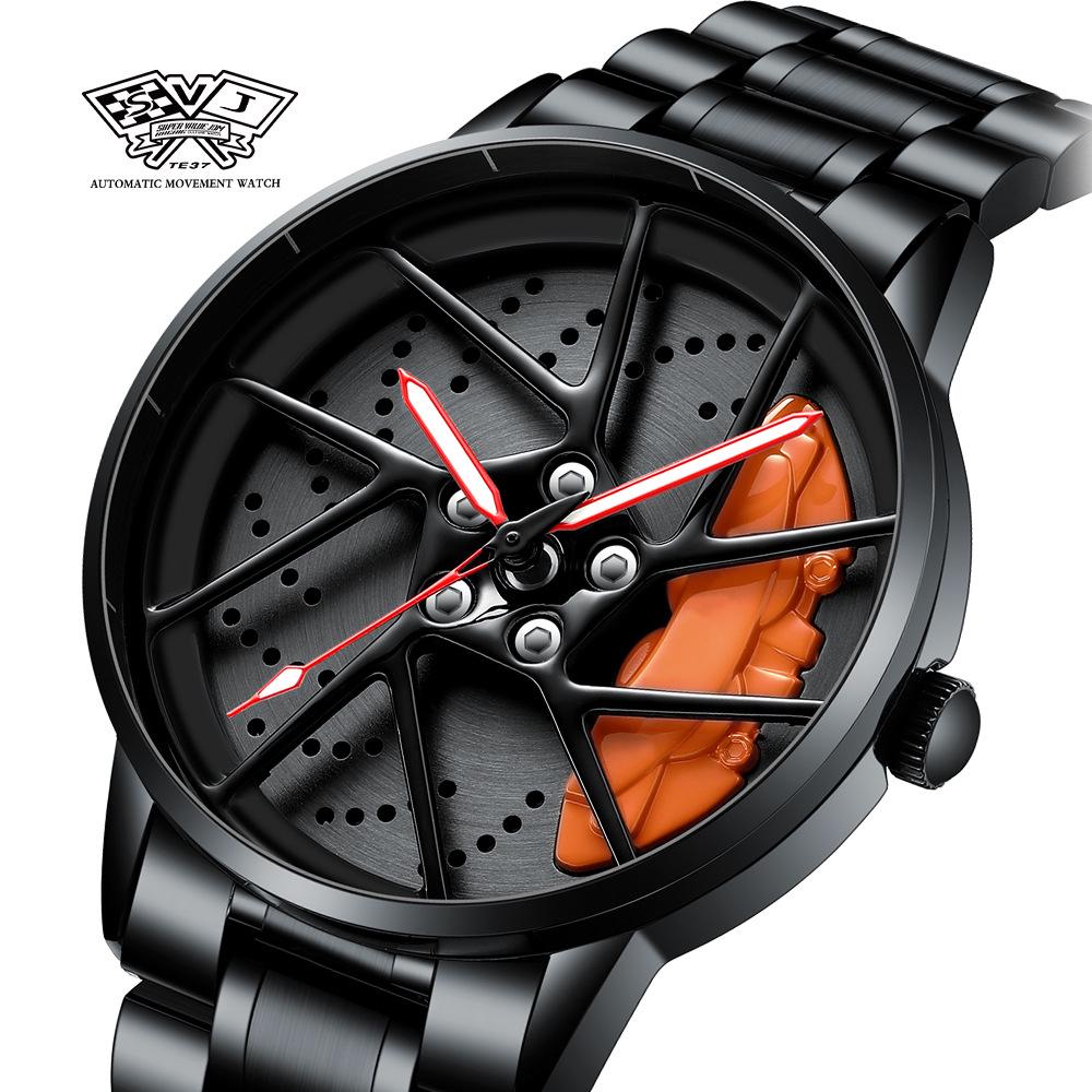SVJ 3D Hollow Quartz Men's Watch - High-End Genuine Tesla Design