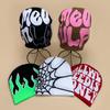 Skull Flame Spider Knit Beanie Men Women Winter Warm Hip Hop Hat