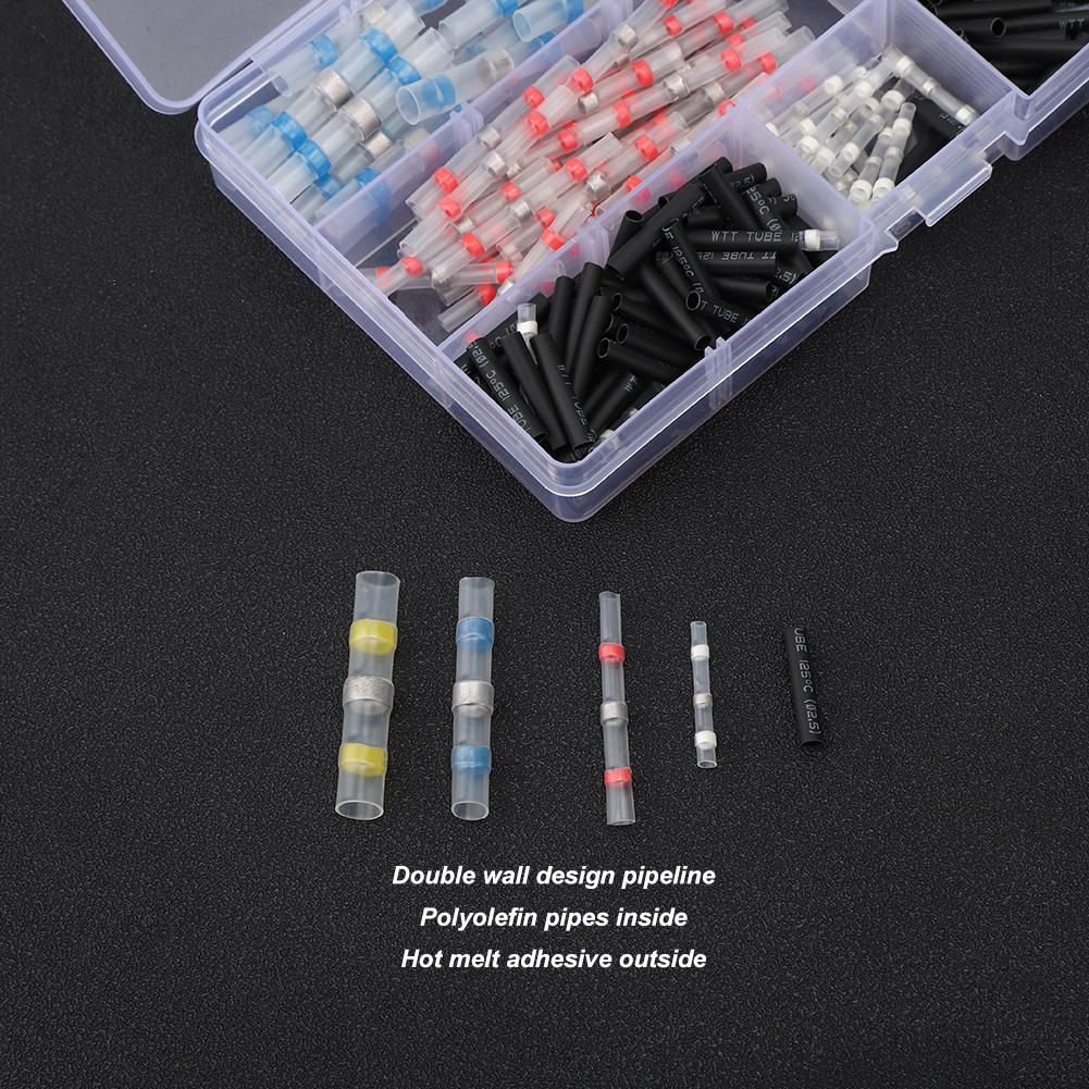 300 buc. Conector Terminal de Sârmă cu Manșon de Lipit Etanșare prin Sudură Izolație Termocontractabilă Impermeabil