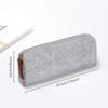 1Pc Large Capacity Felt Pencil Case for Students - Easy Flat Pen Bag Available for Pre- for School