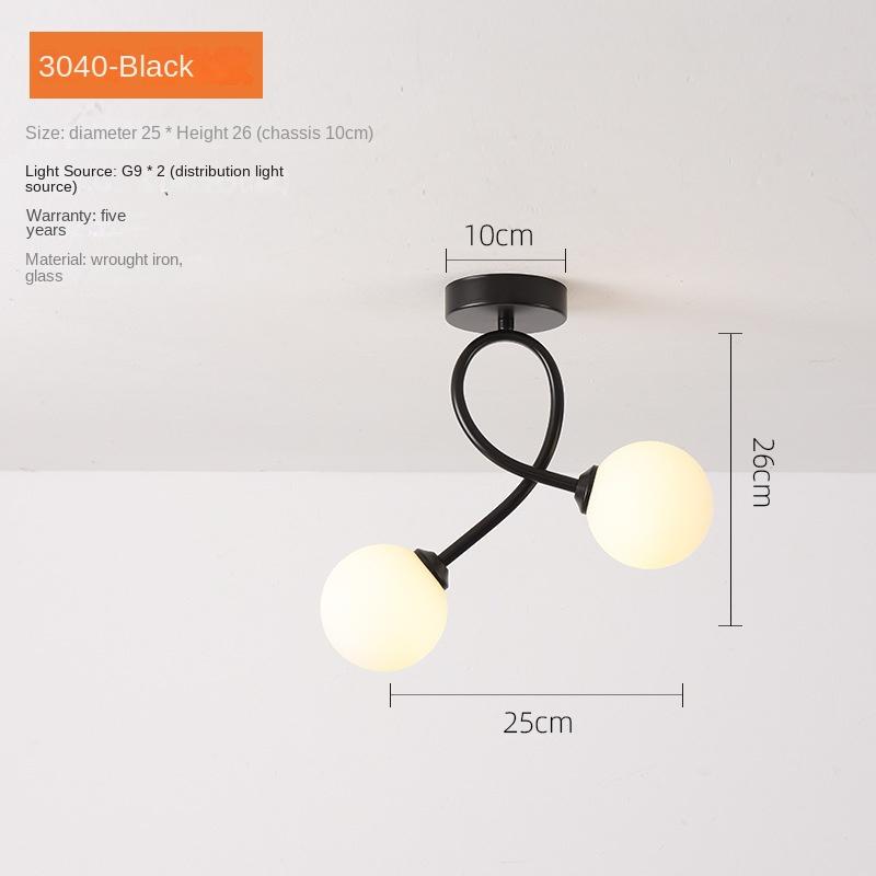 

Современный стеклянный потолочный светильник Минималистичная черно-золотая потолочная лампа Внутреннее освещение Коридор Проход Балкон Прихожая Гардеробная Светильники чёрный