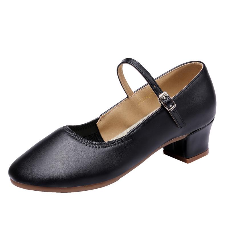 

Women s Medium Heel Soft Leather Silver Ballroom Dance Shoes 40 чёрный