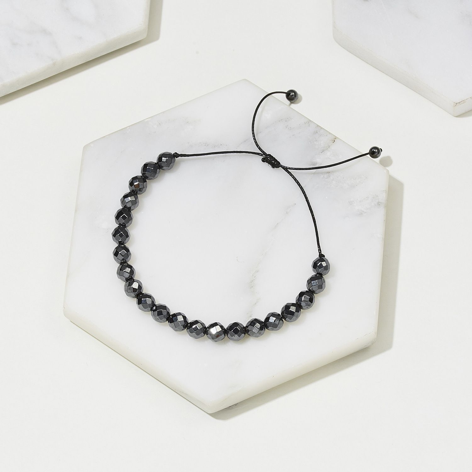 

Унисекс Винтаж Мужские Ювелирные Изделия Браслет Бусины Браслет Гематит Бусины Регулируемый Черный Камень Гематит 2