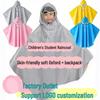 Children's Waterproof Raincoat with Face Protection for Primary School Boys and Girls, Easy On/Off, Ideal for Classes & Activities.