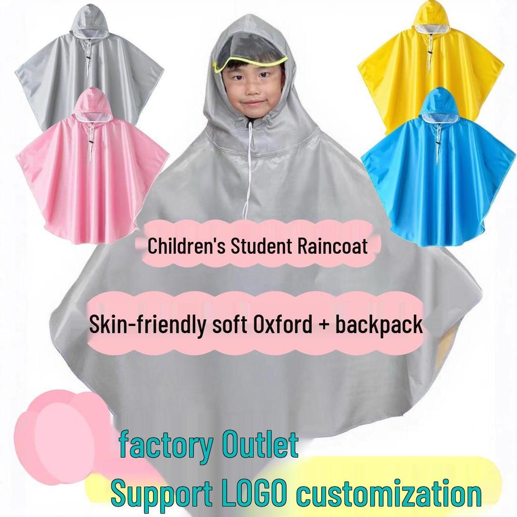 Children's Waterproof Raincoat with Face Protection for Primary School Boys and Girls, Easy On/Off, Ideal for Classes & Activities.
