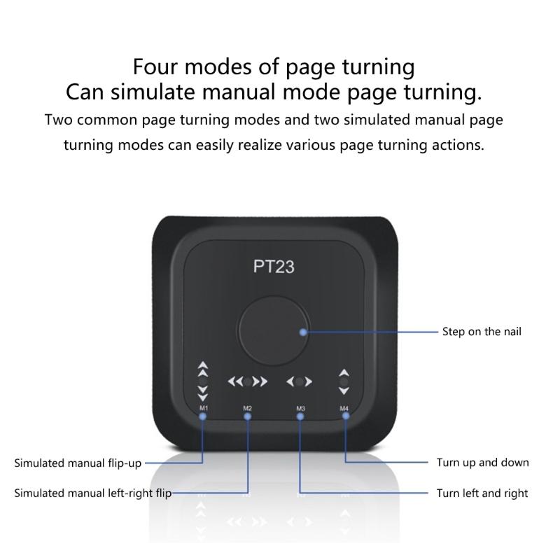 High Sensitivity Foot Operated Wireless Page Turner Pedal for Seamlessly Music Performances and Classroom Use, Recording