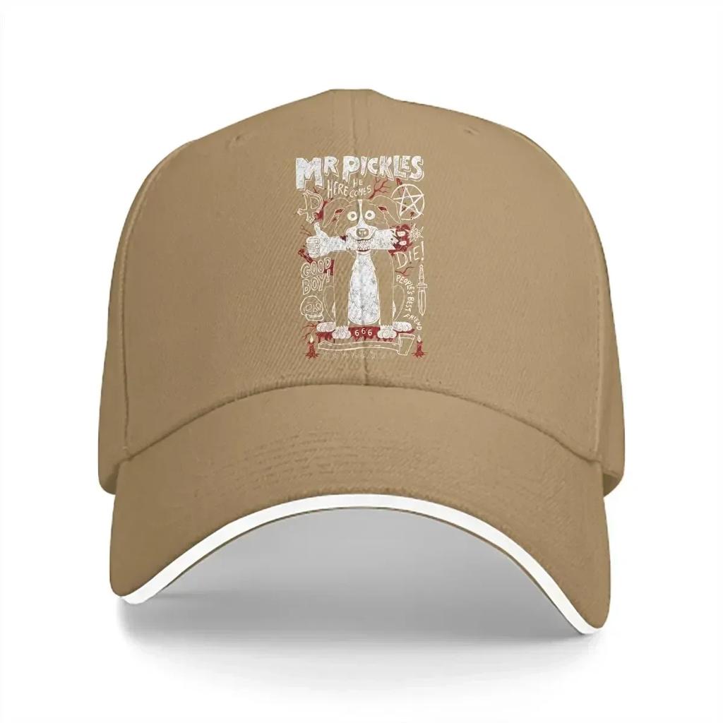 Washed Unisexs Baseball Cap Novelty Trucker Snapback Caps Dad Hat Mr Pickles Border Collie Animated Golf Hats