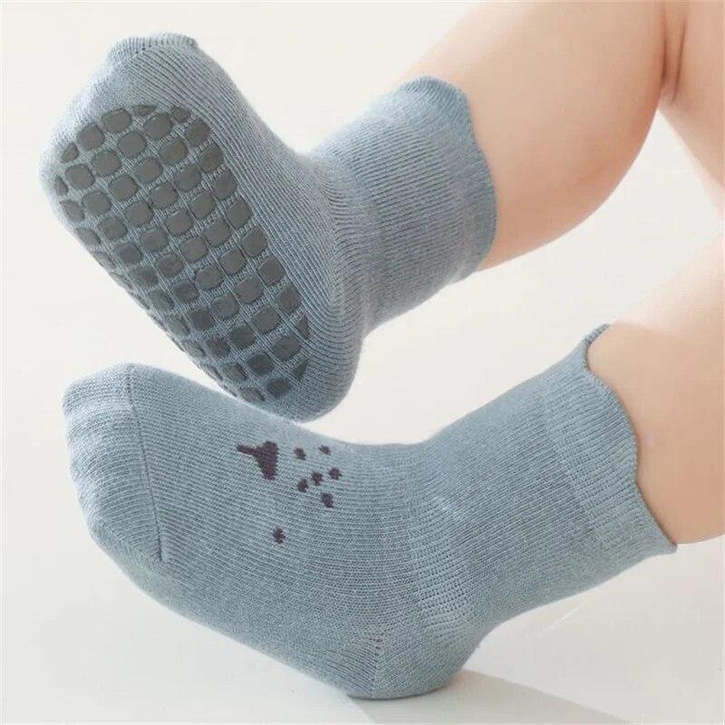 Children's Socks For Boys Girls Cotton Casual Kids Boy Girl Floor Socks Cartoon Print Baby Sock Anti Slip Spring Autumn