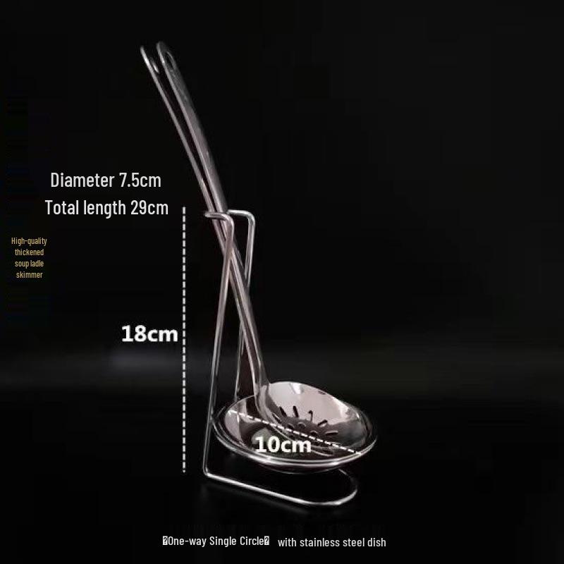 Stainless Steel Soup Ladle and Colander Holder Stand for Restaurants