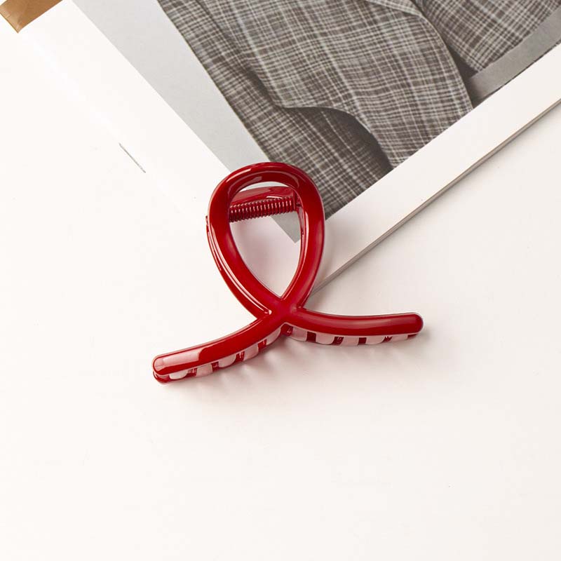 Korean Acrylic Red Geometric Hair Claw for Women Fashion Small Large Square Hair Crabs Clip Hair Clamps Hair Accessories