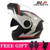 Full Face Motorcycle Helmet With Dual Visors Flip-Up Design Scooter E-Bike Riders