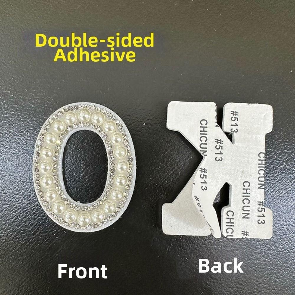 26Pcs A-Z Alphabe Rhinestone Letter Patches English Alphabet Pearl Alphabet Patch  Clothes