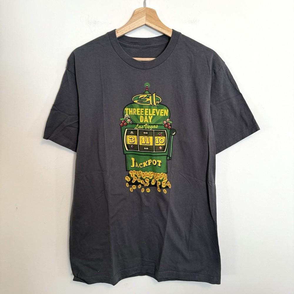 Vtg 311 Music Band Las Vegas Cotton Black All Size Unisex Band Shirt TT631 Unisex T-Shirt XXXXL