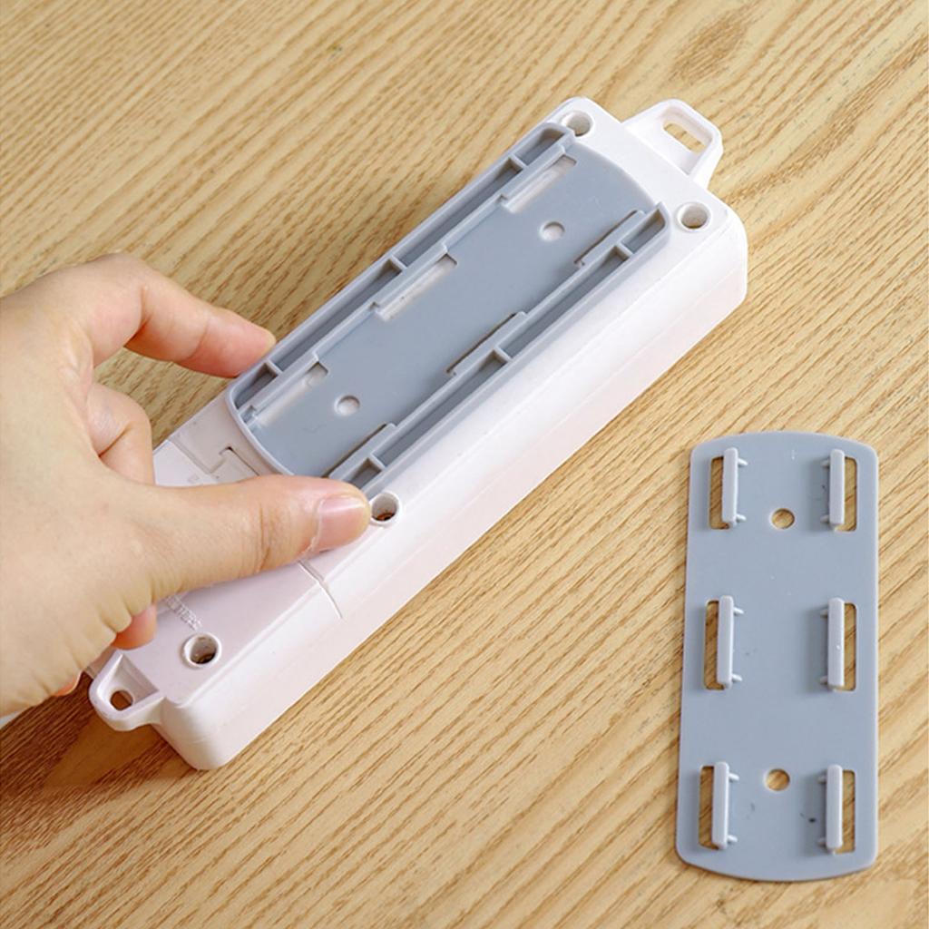 Desktop Socket Fixer Cable Management Wall Mounted Self Adhesive No Hole Power Strip Fixation Holder