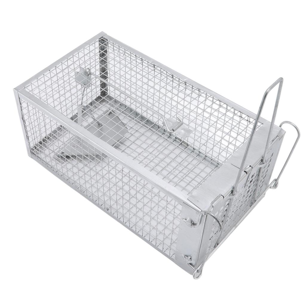 Eisen Ratte Mausefalle Käfig Einzeltür Lebendtierfalle für Indoor Outdoor Kleintier