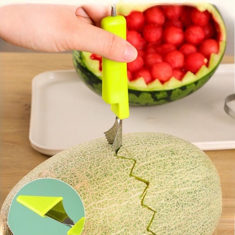 Nůž na vyřezávání ovoce, kráječ na meloun, lopatový talíř na ovoce, oddělovač ovocného pyré, malý kuchyňský a domácí nástroj