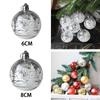 6 Pieces Christmas Baubles Hollow Pendants Decor Shatterproof for Home
