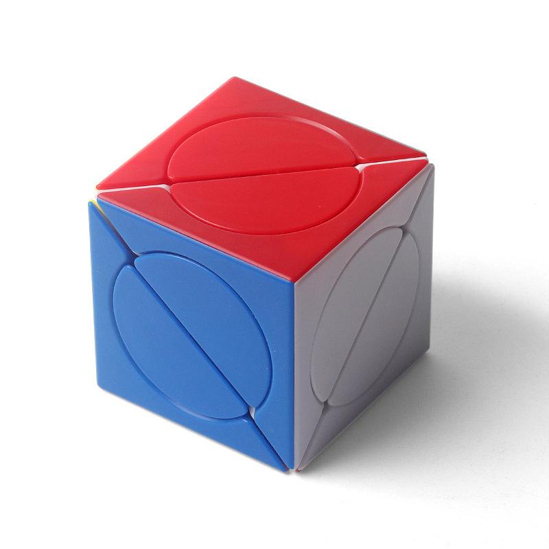 

Illusionary Moon 3x3x3 Skew Cube: Unique Square-Round Rubik’s Puzzle in Solid Colors, Educational Toy.