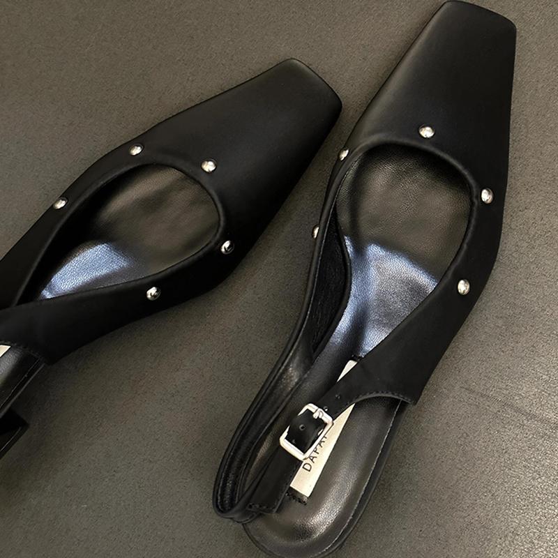 

Модный дизайнер Летние сандалии с закрытым носком Женские Модные туфли-лодочки для вечеринок Женские туфли-мюли на толстом каблуке 40 чёрный