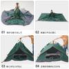 Lightweight Outdoor Waterproof and Windproof Pop-Up Tent with Storage Bag for Outdoor Camping and Emergency Preparedness (Green - Twin)