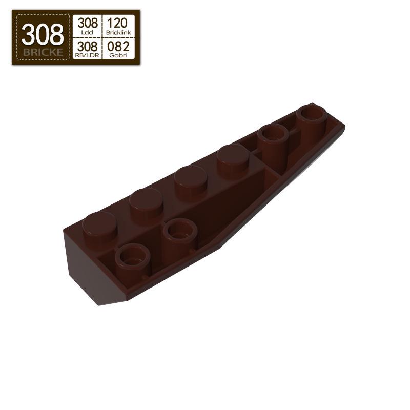 BRICKE 2x6 Reverse Wedge (Right) Compatible with Lego 41764 MOC Building Blocks. 50g (~19 pcs)