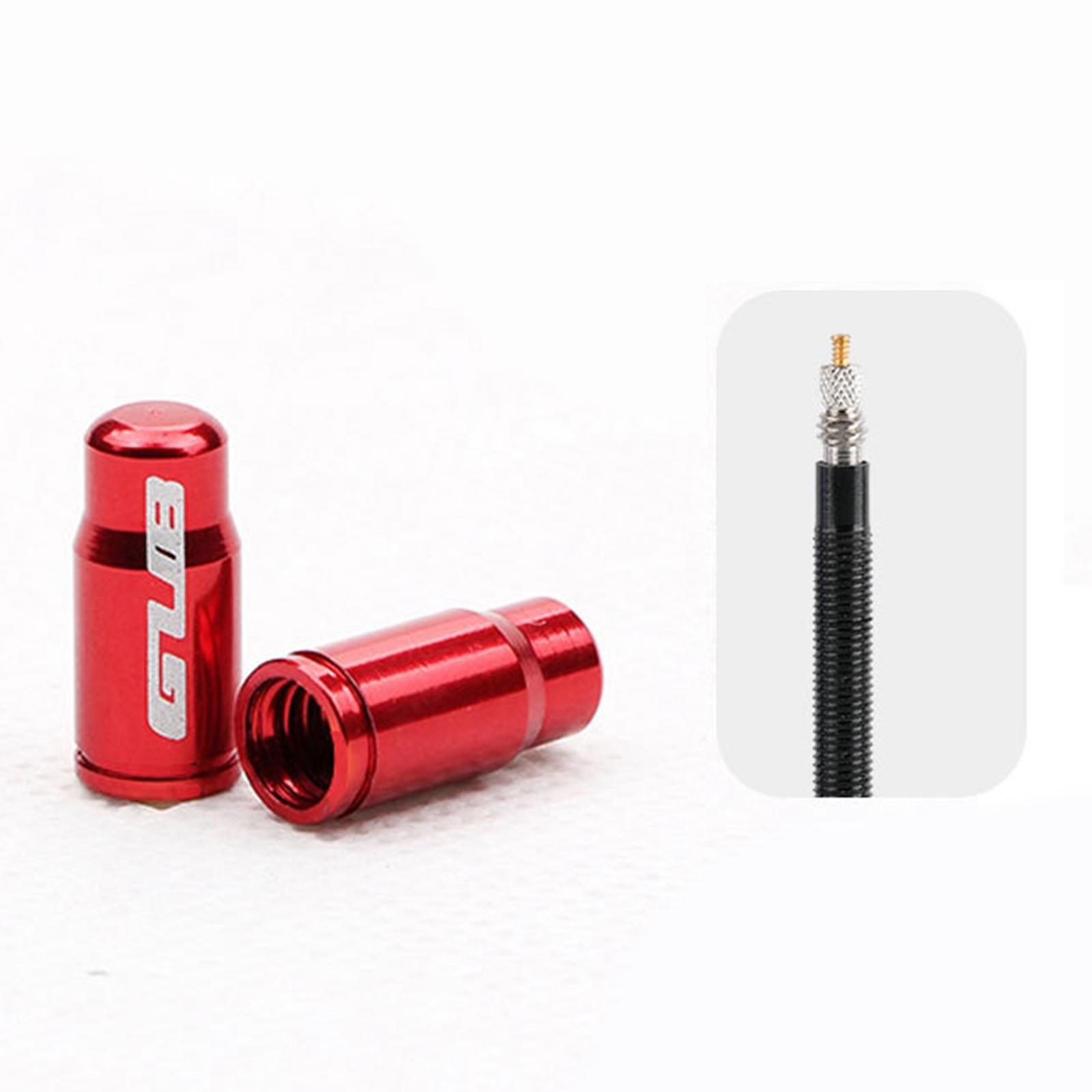 

2pcs Presta Schrader Caps, Tire Stem Caps Aluminum Alloy AV FV Tire Dust Caps Protector