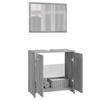 Vidaxl Set di Mobili da Bagno, Rovere Sonoma Grigio