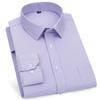 Men's Business Casual Shirts Purple Blue Cotton Regular Fit Long Sleeve Classic Plaid Striped Checked Social Work Dress Shirts