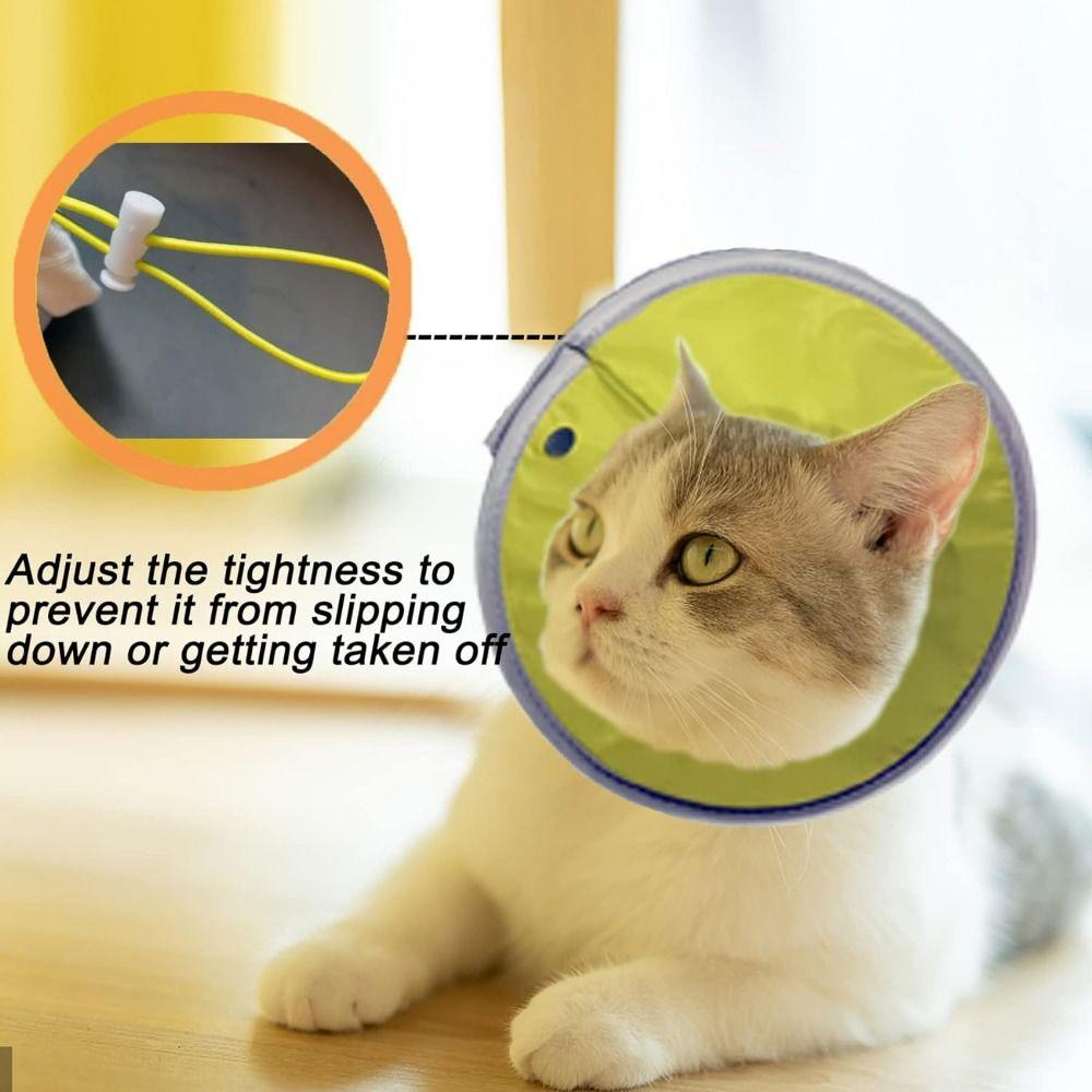 Lightweight Elizabethan Collars Anti-bite Cat Wound Recovery Sleeve Cute Cat Cone Collar  Dogs