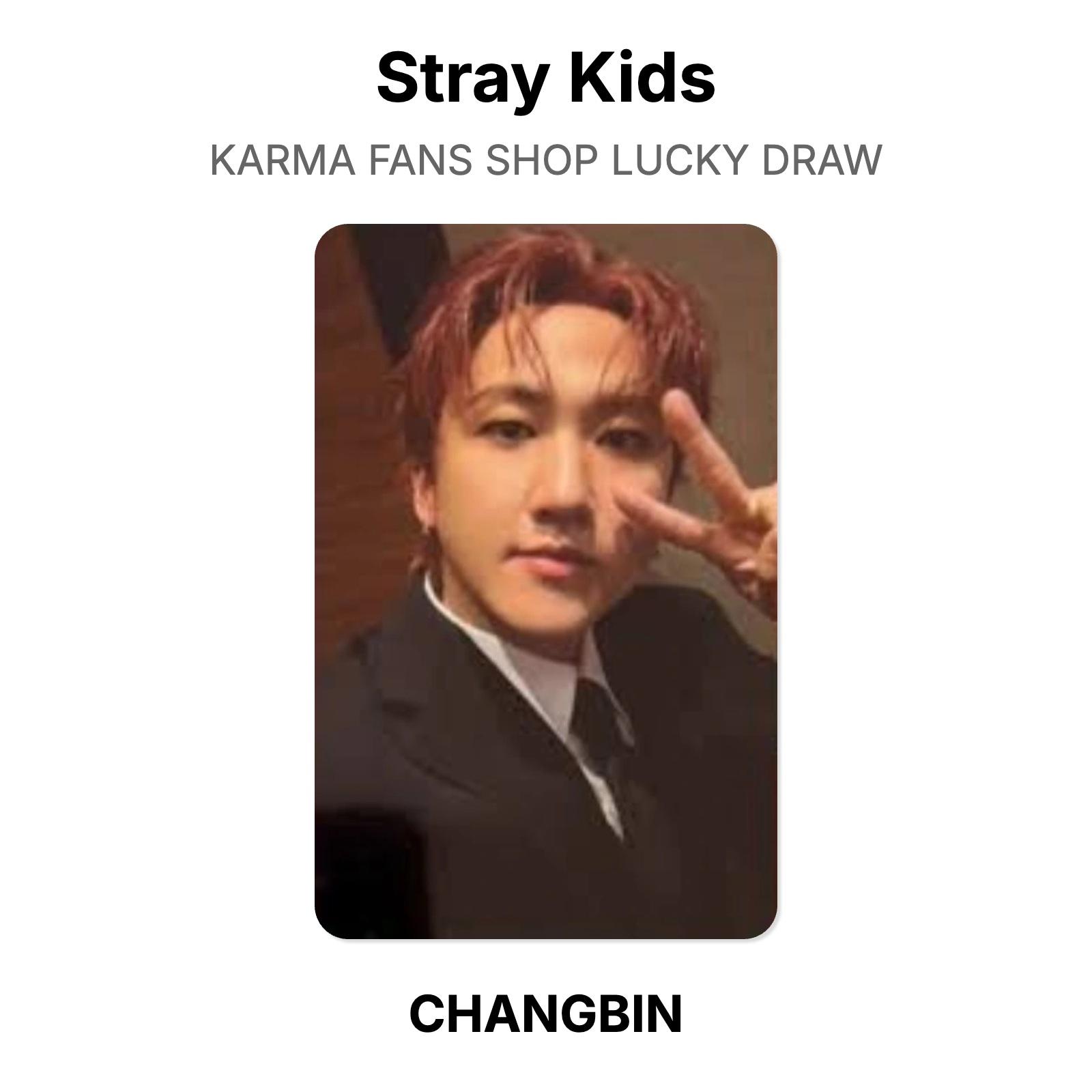 Stray Kids KARMA FANS SHOP LUCKY DRAW Official Photocard CHANGBIN