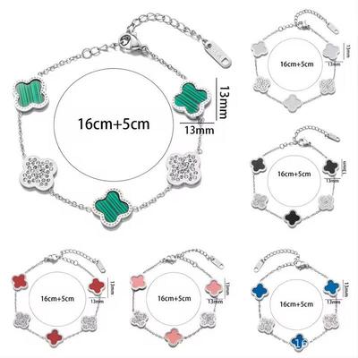 Four-Leaf Clover Diamond Bracelet - Elegant, Luxurious Women's Jewelry Accessory