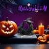 2D Acrylic flat Halloween Desk Decor Indoor Tabletop  Decoration Sign Acrylic Material Gothic Witch Crow Ornament 15x15x1cm