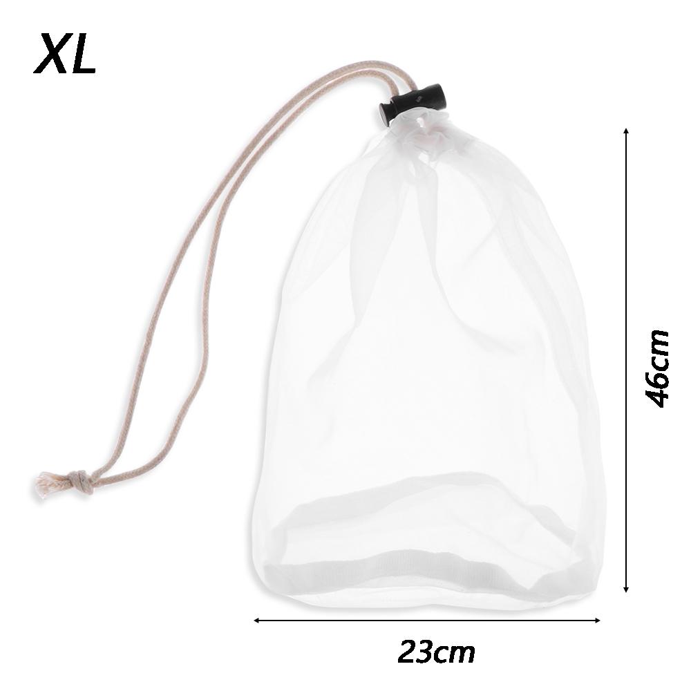 Durable Nylon Mesh Drawstring Bag Multi Purpose Storage Pouch Stuff Sack Home Laundry Bag Outdoor Travel Activity Carrier Pouch