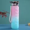 Gradient Color Space Cup, Large Capacity with Handle, Flip Lid, Straw; Portable Outdoor Fitness Sports Water Bottle.