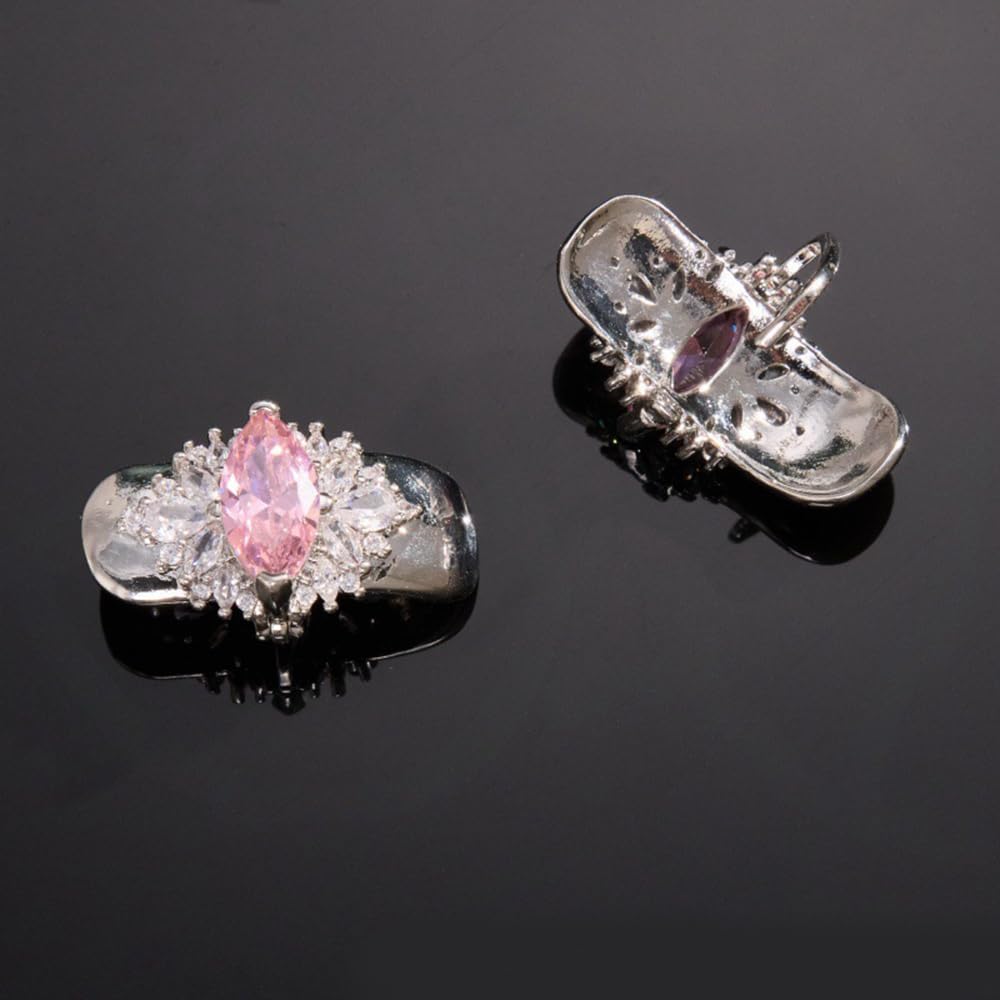 Earphone Clips with Zirconia Decoration and Rhinestones for Clip-on Earphones, Elegant Decor, Quick AttachDetach, Multifunctional Accessory, Durable
