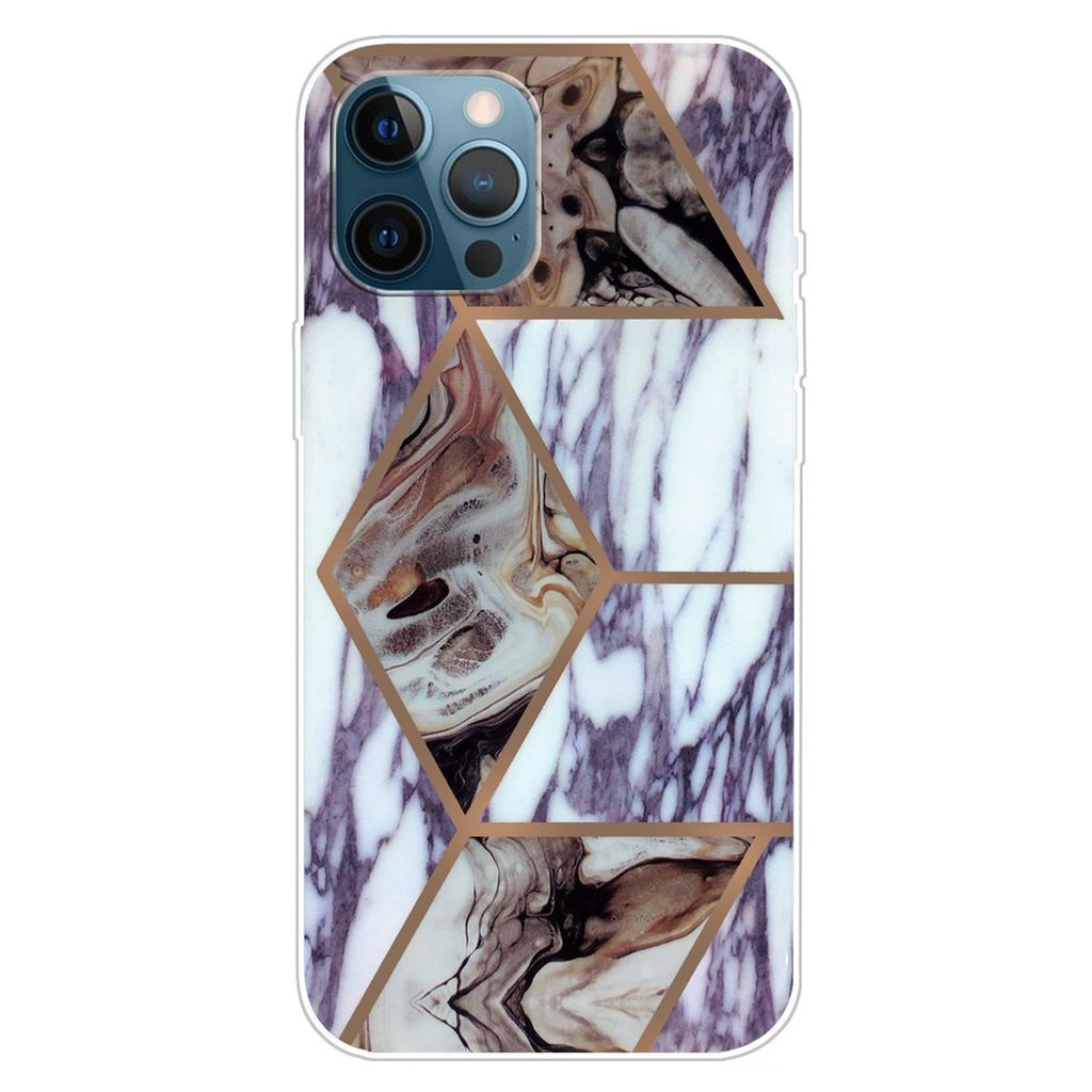 For iPhone 16 Pro Case Abstract Marble Pattern Printing TPU Phone Cover